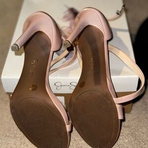 Jessica Simpson Blush Ankle-Strap Stiletto Sandals
